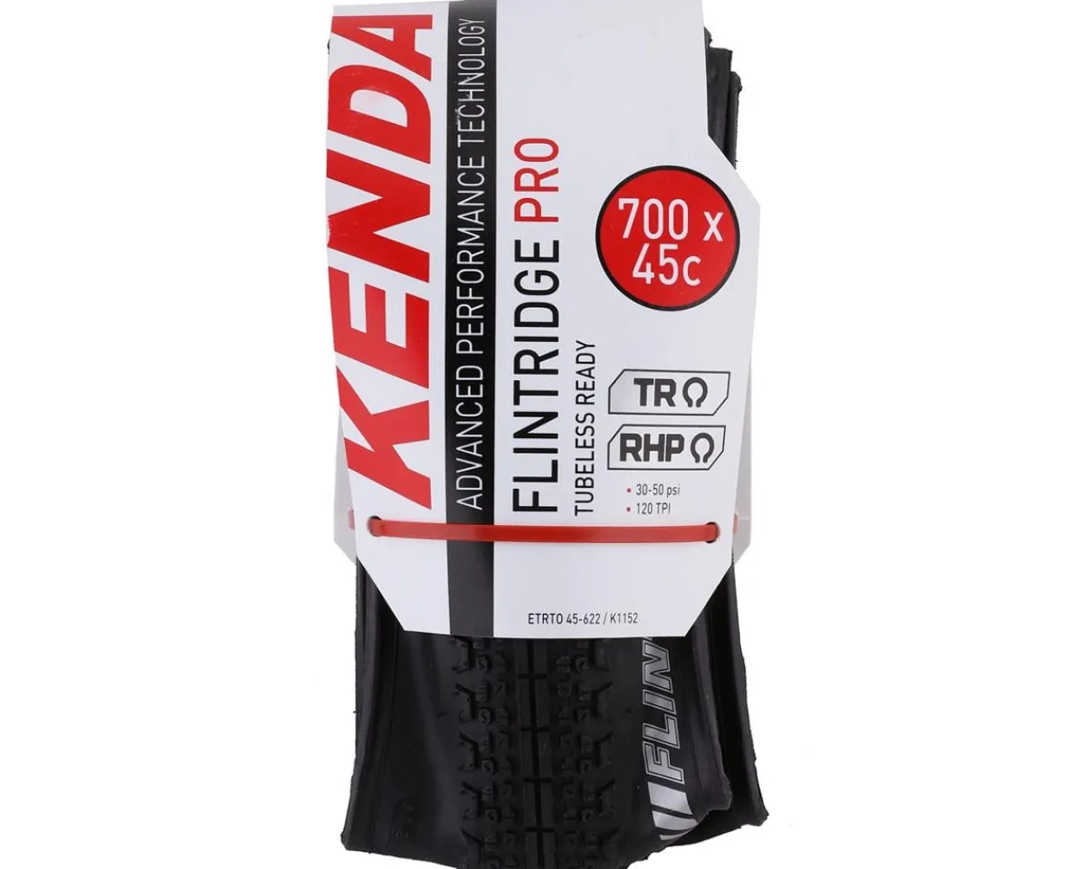 Kenda Tires|Flintridge Pro Tubeless Gravel Tire (700c) (45mm) (KSCT) (Black)