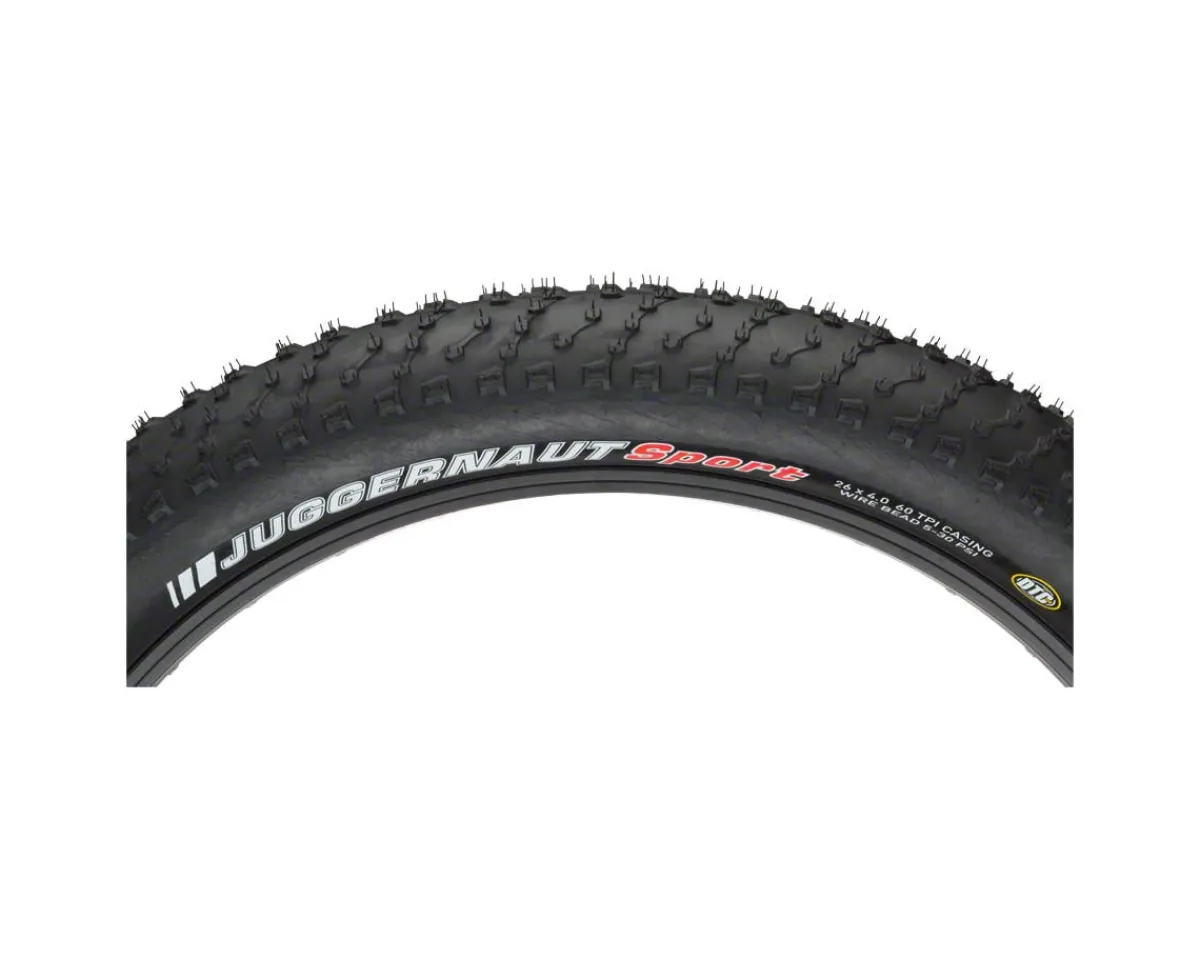 Kenda E-Bike Parts|Tires|Juggernaut Fat Bike Tire (Black) (26") (4.0") (Wire) (DTC) (Compatible with RadRover)