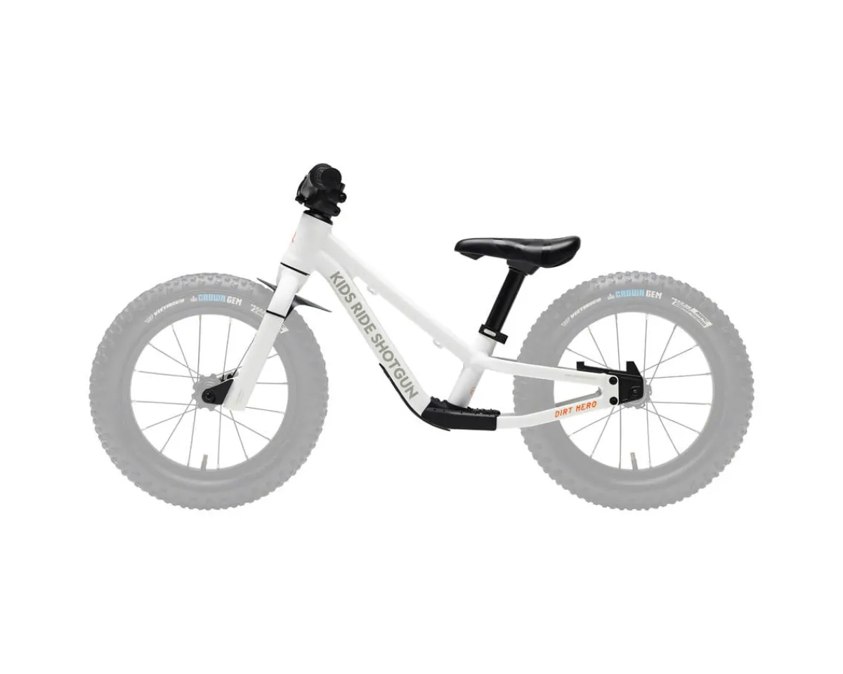 Kids Ride Shotgun Kids Bikes|Dirt Hero MTB Balance Bike Frameset (White) (Wheels & Brake Sold Separately)