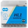 KMC Chains & Accessories|HL1 Narrow Half Link Chain (Silver) (Single Speed) (100 Links) (3/32")