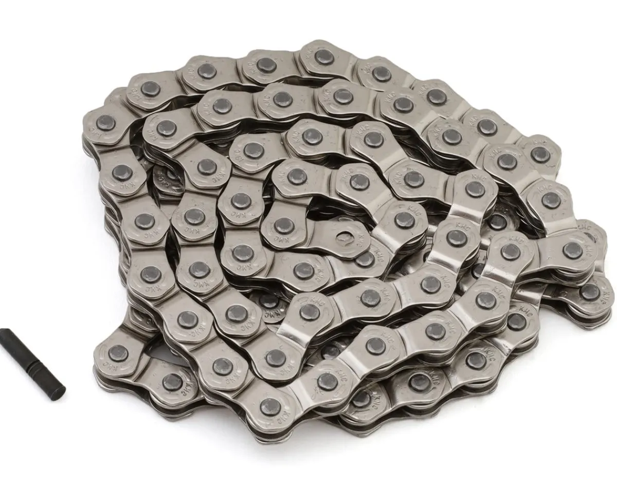 KMC Chains & Accessories|HL1 Narrow Half Link Chain (Silver) (Single Speed) (100 Links) (3/32")