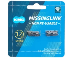 KMC Chains & Accessories|MissingLink DLC 12 (Black) (12 Speed) (2-Pack) (Non-Reusable)