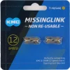 KMC Chains & Accessories|MissingLink 12 (Gold) (12 Speed) (2-Pack) (Non-Reusable)