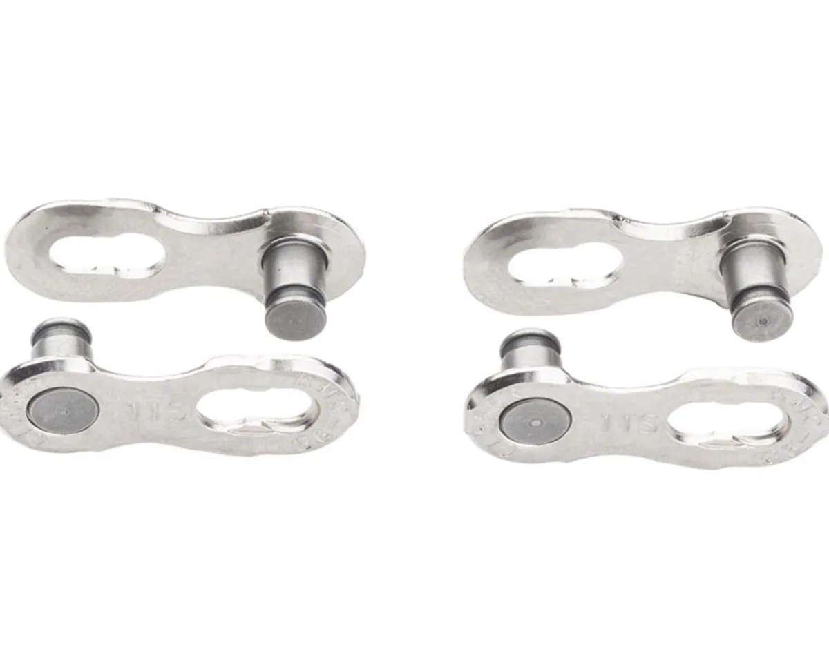 KMC Chains & Accessories|Reusable Missing Link Chain Link (Silver) (11 Speed) (2 Pairs)