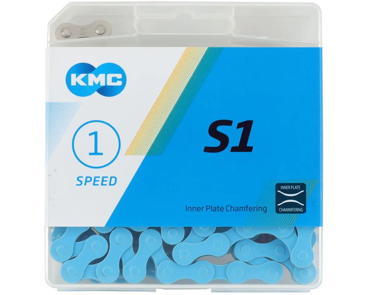 KMC Chains & Accessories|S1 BMX Chain (Blue) (Single Speed) (112 Links)