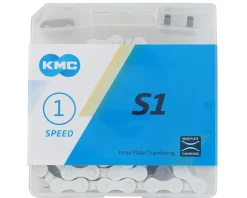 KMC Chains & Accessories|S1 BMX Chain (White) (Single Speed) (112 Links)
