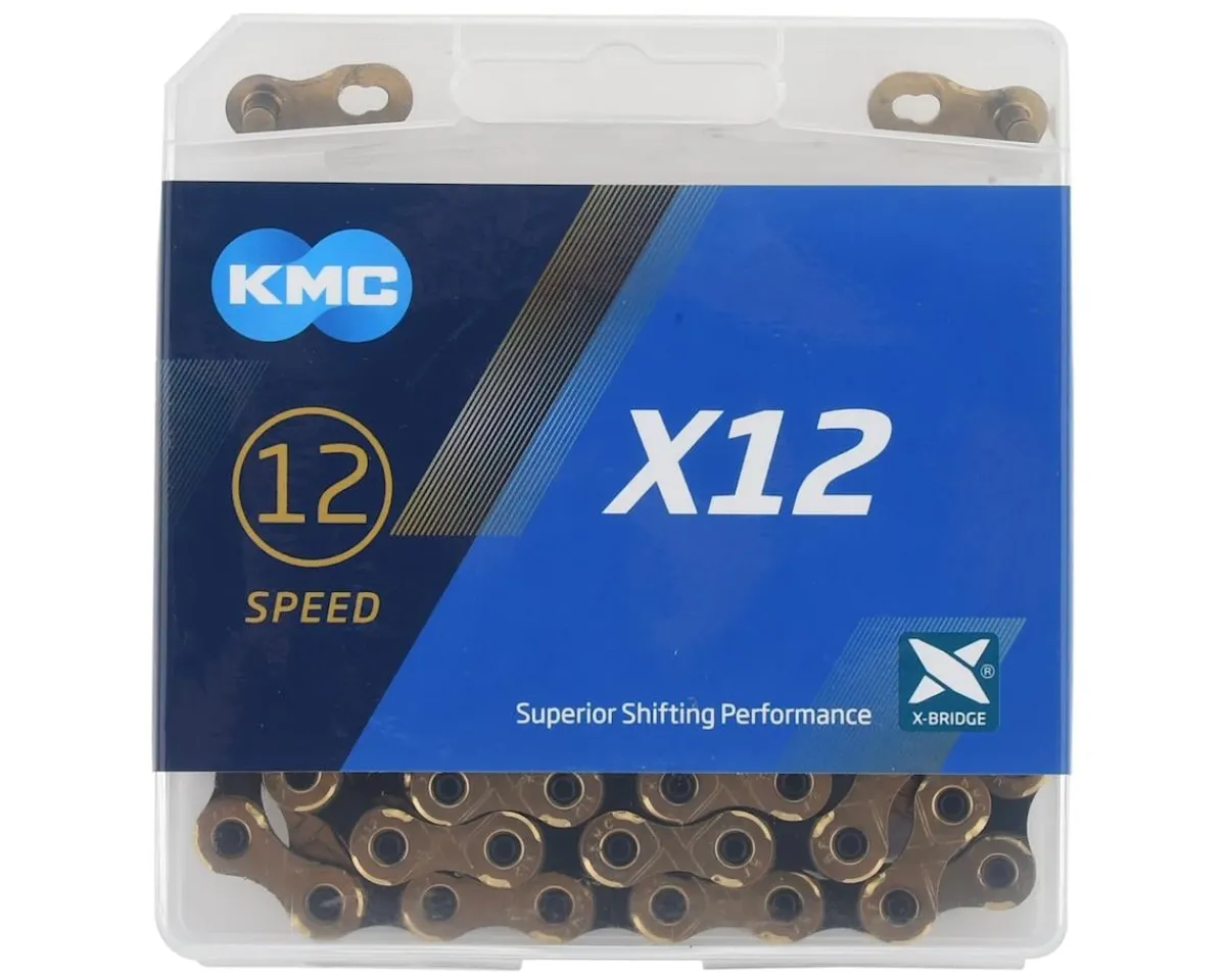 KMC Chains & Accessories|X12 Chain (Gold/Black) (12 Speed) (126 Links)