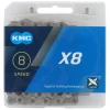 KMC Chains & Accessories|X8 Chain (Silver) (5-8 Speed) (116 Links) (3/32")