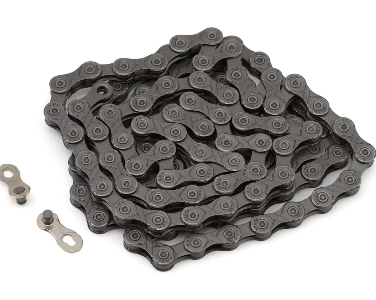 KMC Chains & Accessories|XGlide Chain (Grey/Grey) (9-11 Speed) (126 Links) (Shimano CUES/LinkGlide Drivetrains)