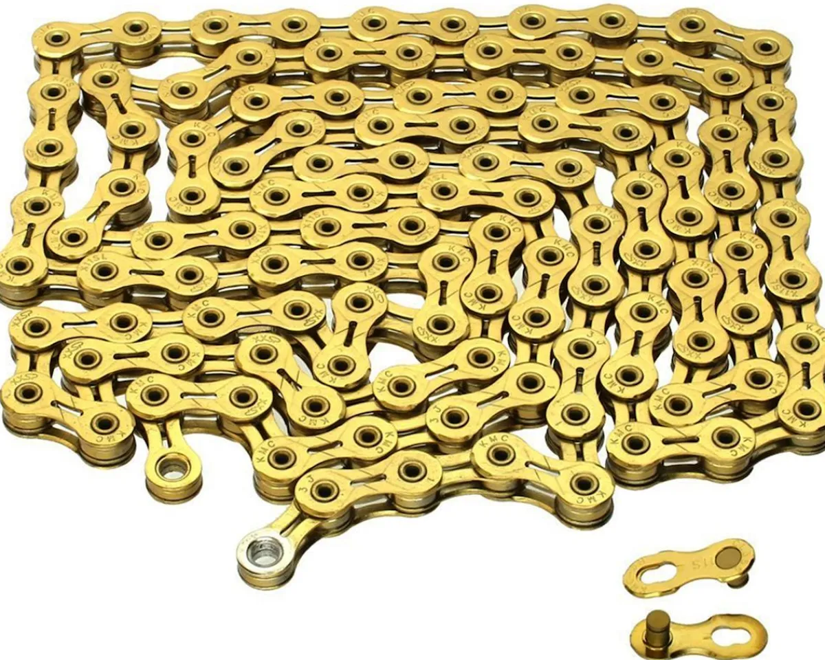 KMC Chains & Accessories|X11SL Ti-Nitride Chain (Gold) (11 Speed) (118 Links)