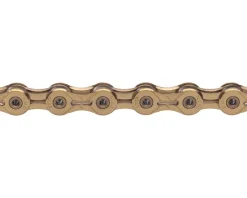 KMC Chains & Accessories|X10SL Ti-Nitride Chain (Gold) (10 Speed) (116 Links)