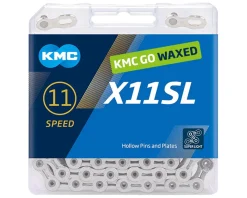 KMC Chains & Accessories|X11SL Waxed Chain (Silver) (11 Speed) (118 Links)