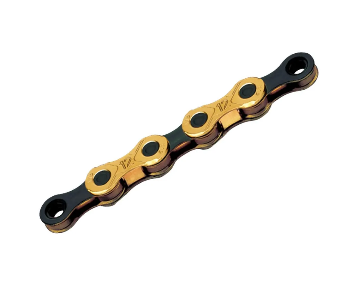 KMC Chains & Accessories|X12 Waxed Chain (Ti Gold/Black) (12 Speed) (126 Links)