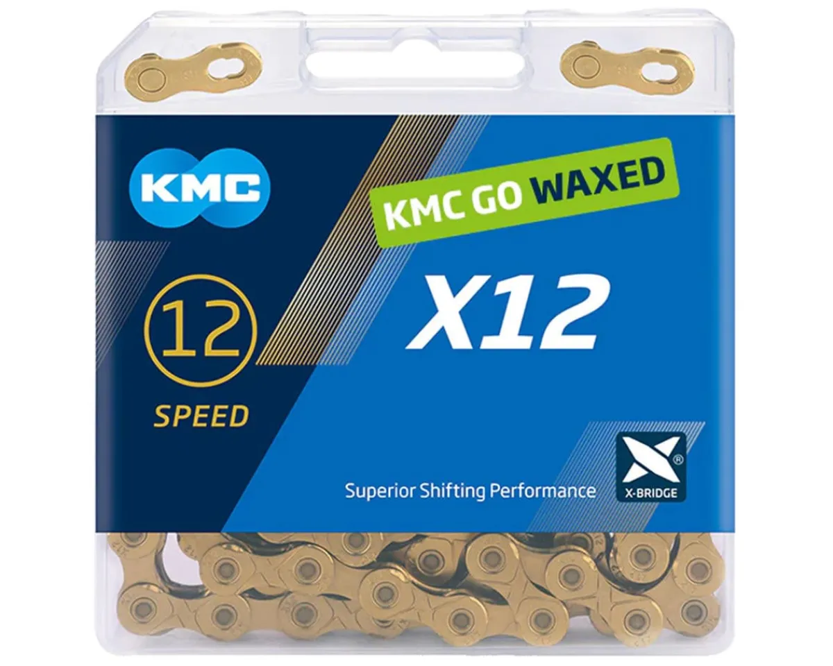 KMC Hot & New Products|Chains & Accessories|X12 Waxed Chain (Ti Gold) (12 Speed) (126 Links)
