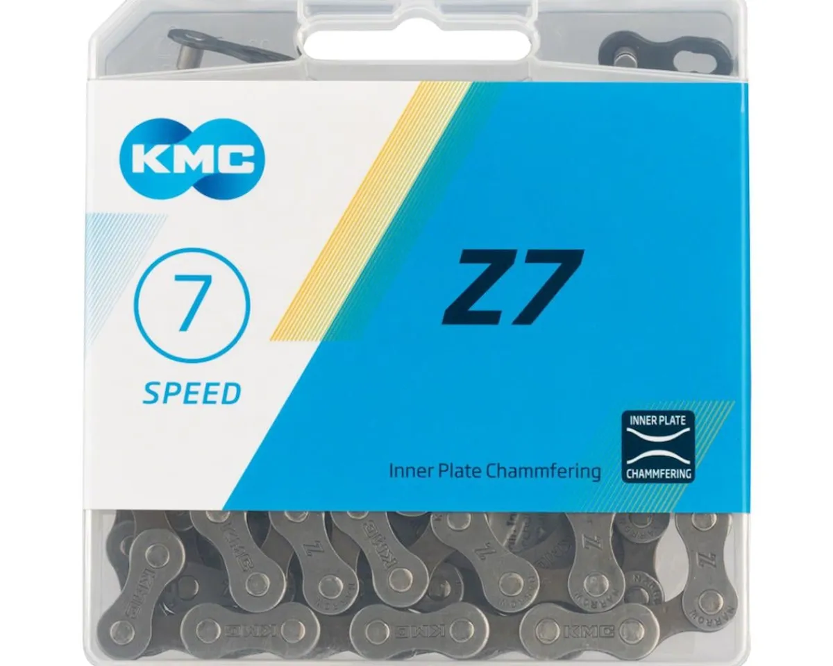 KMC Chains & Accessories|Z7 Chain (Grey) (7 Speed) (116 Links) (3/32")