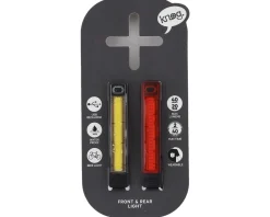 Knog Bike Lights|Plus Headlight & Tail Light Set (Black) (40/20 Lumens)