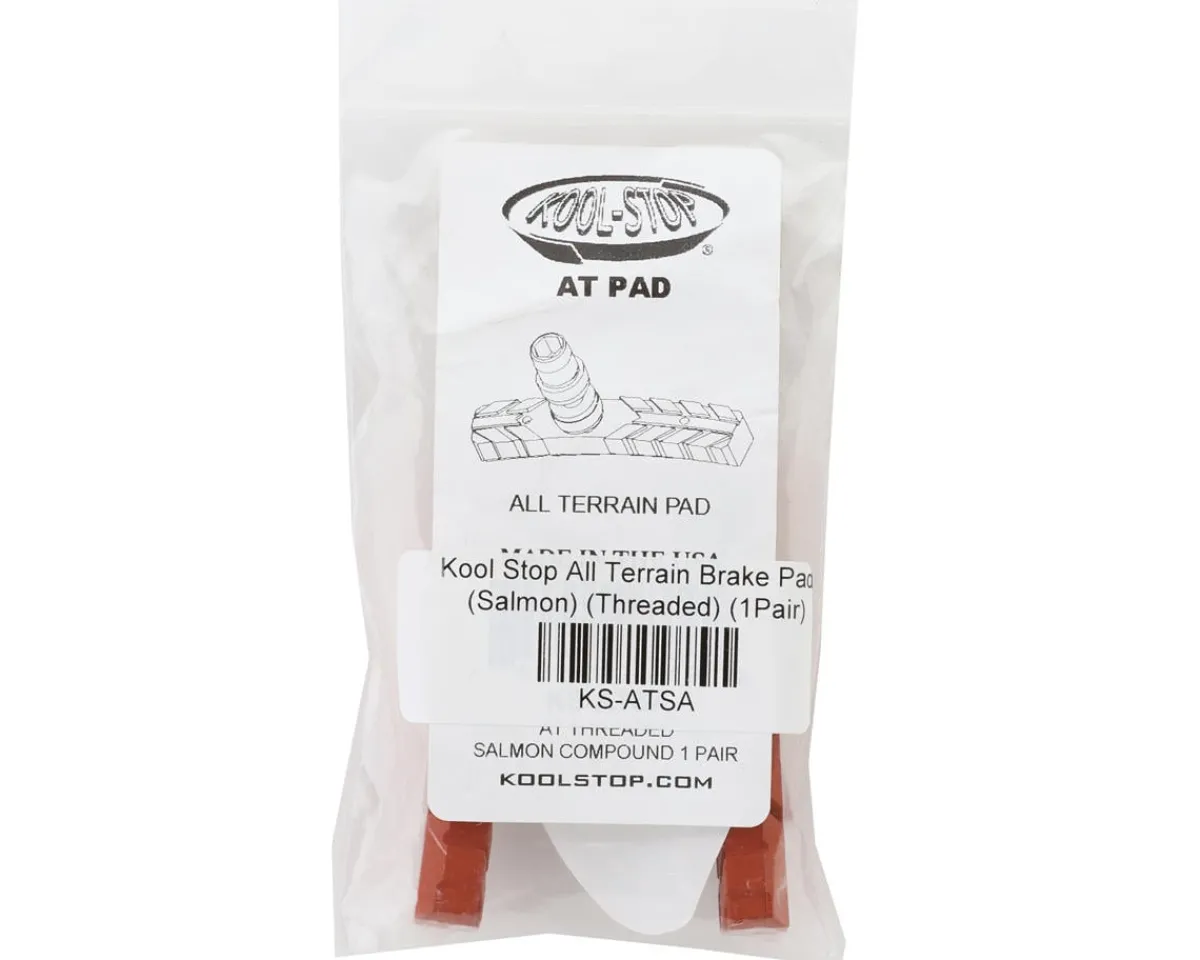 Kool Stop Brakes|All Terrain Brake Pads (Salmon) (Threaded) (1 Pair)