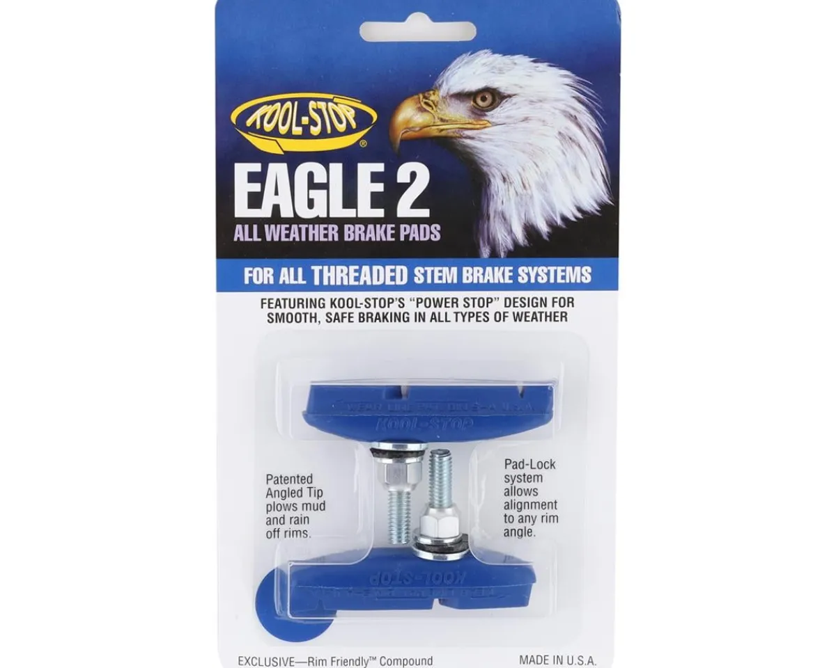 Kool Stop Brakes|Eagle 2 Brake Pads (Blue) (1 Pair) (Threaded Post)