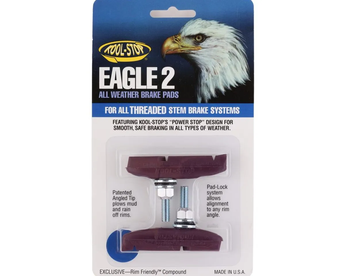 Kool Stop Brakes|Eagle 2 Brake Pads (Purple) (1 Pair) (Threaded Post)