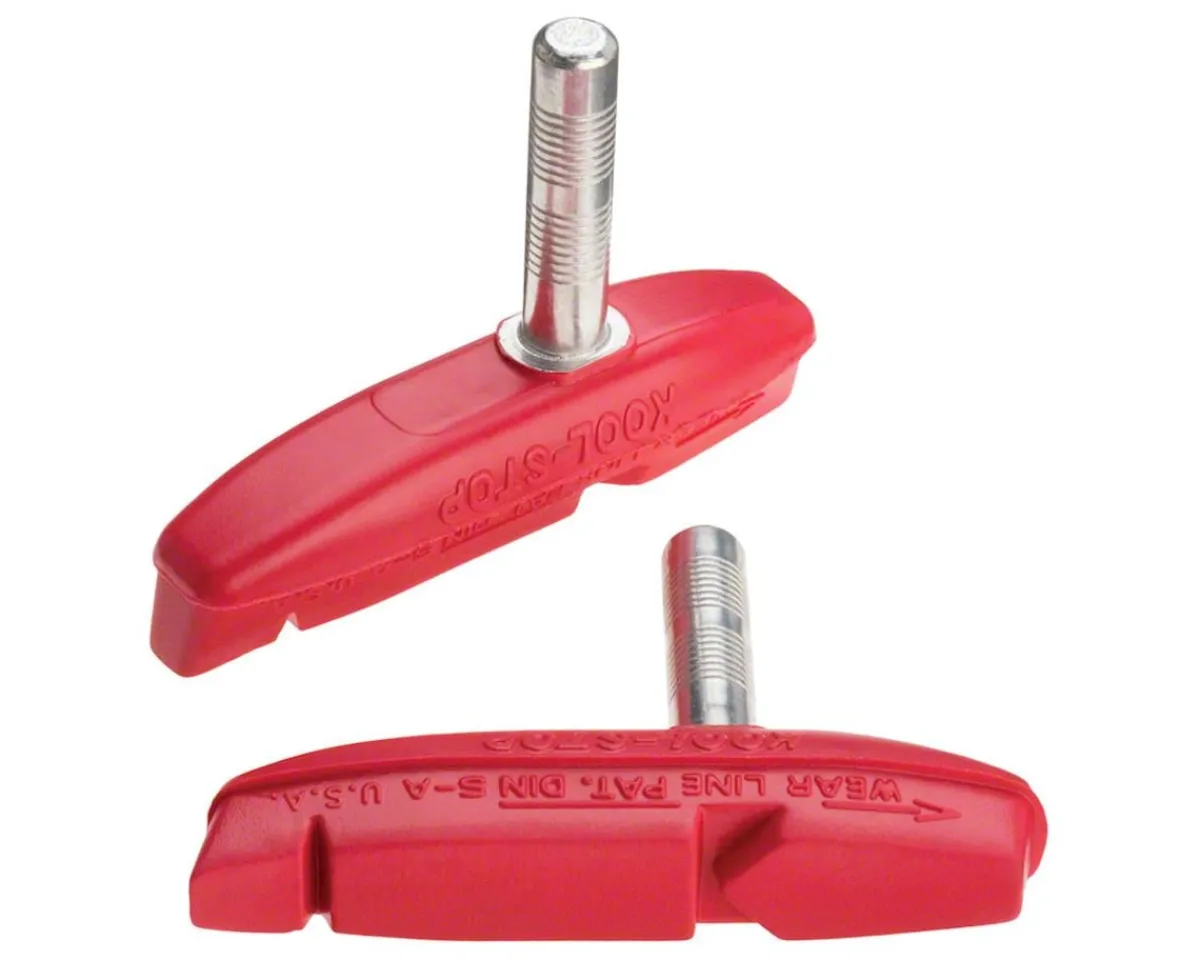 Kool Stop Brakes|Eagle Claw II Brake Pads (Red) (1 Pair) (Smooth Post)