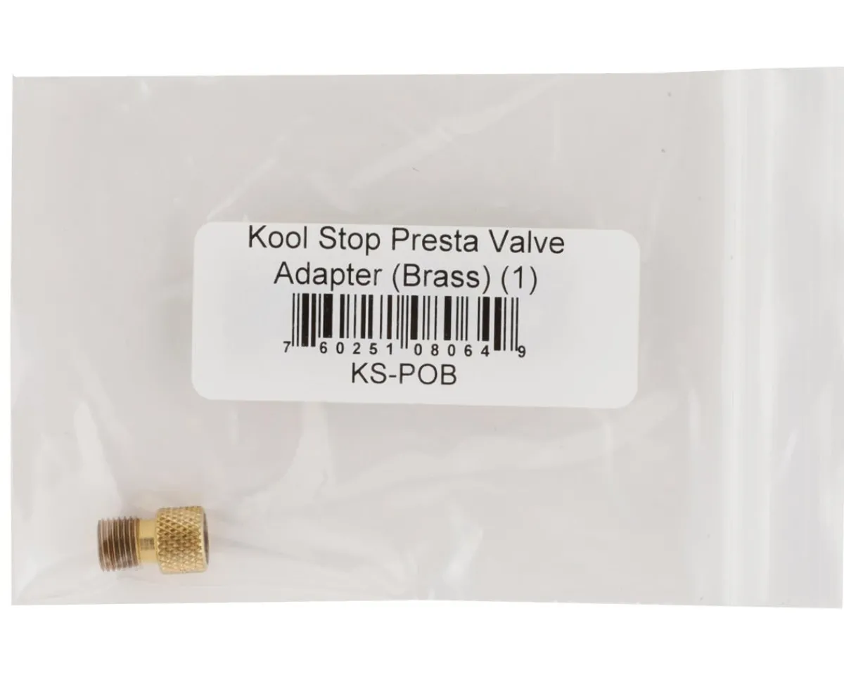 Kool Stop Tire & Tube Accessories|Tools|Presta to Schrader Valve Adapter (Brass) (1)