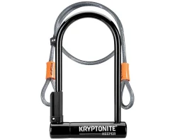 Kryptonite Holiday Shopping|Bike Locks|Keeper Standard U-Lock w/ 4' Flex Cable (8 x 4")