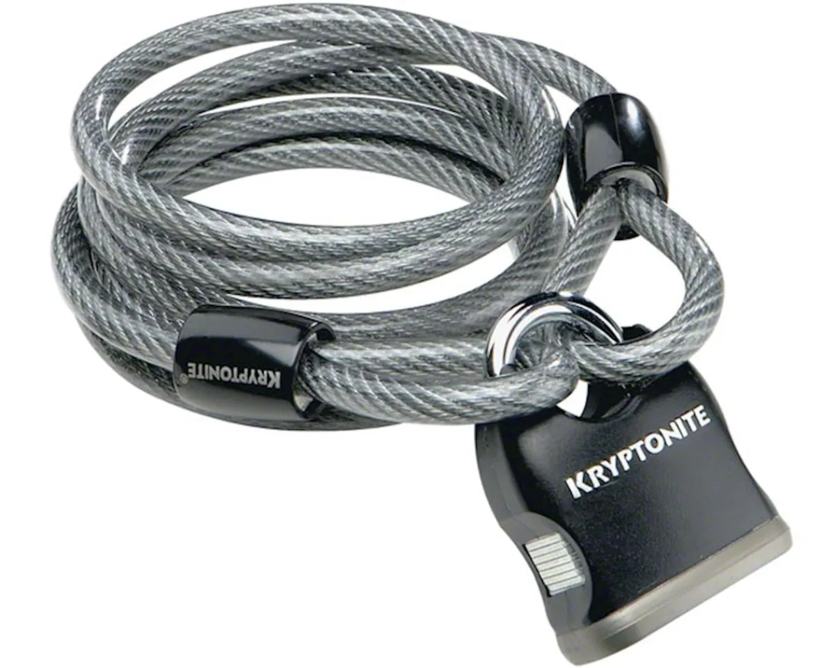 Kryptonite Bike Locks|KryptoFlex Cable Lock w/ Key (6' x 8mm)
