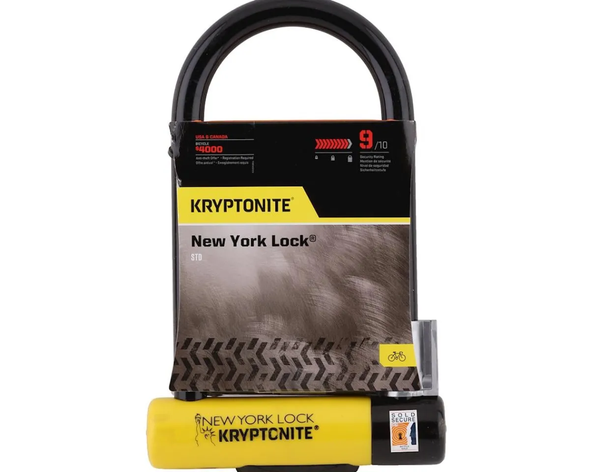 Kryptonite Holiday Shopping|Bike Locks|New York STD U-Lock with Bracket (4 x 8")