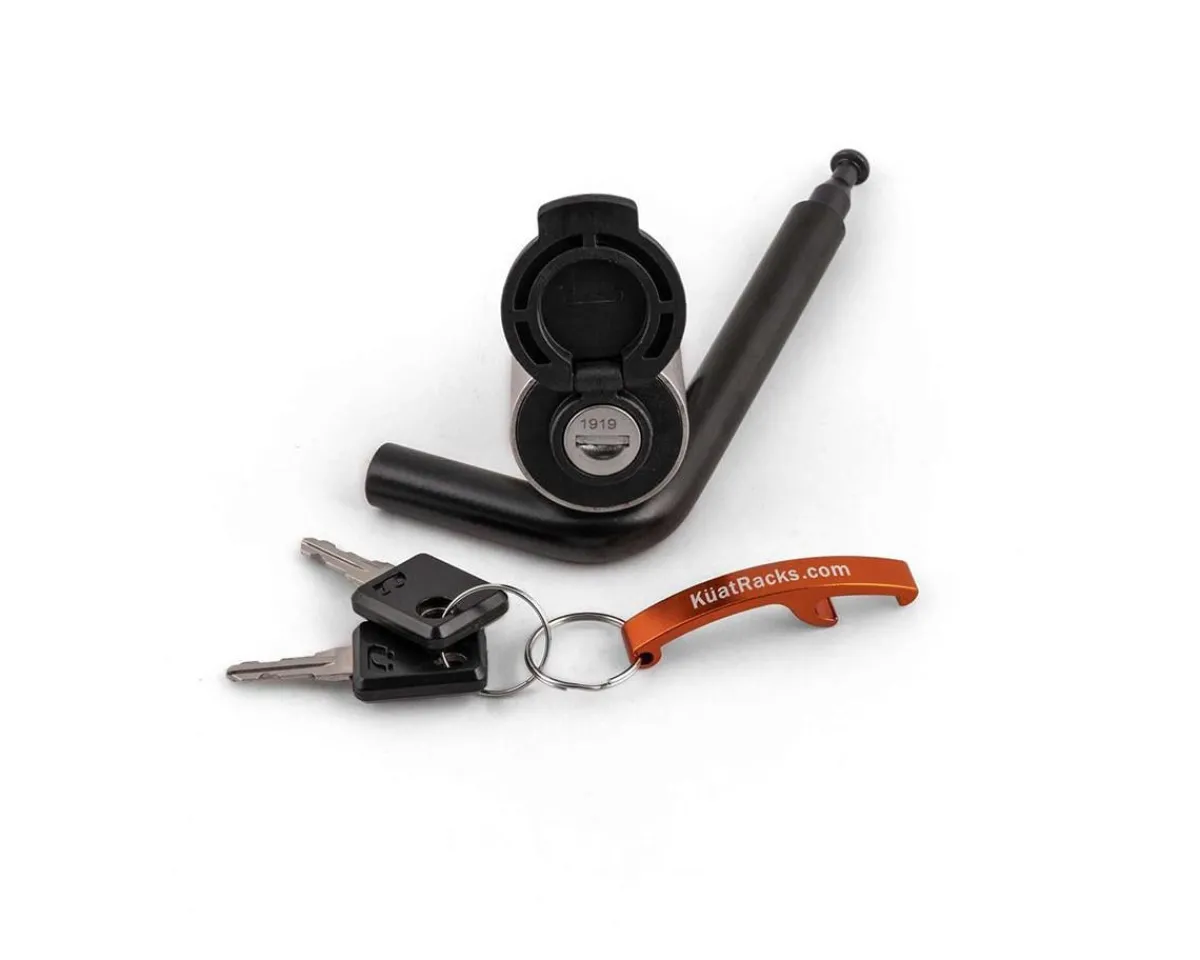 Kuat Vehicle Bike Racks|Holiday Shopping|Hitch Lock (Silver/Black) (Version 4) (1899 - Mt. Rainier) (2" Receiver)