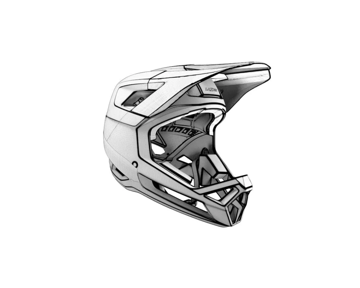 Lazer Helmets|Helmets|Cage KinetiCore Full Face Mountain Helmet (Matte Black) (XS)