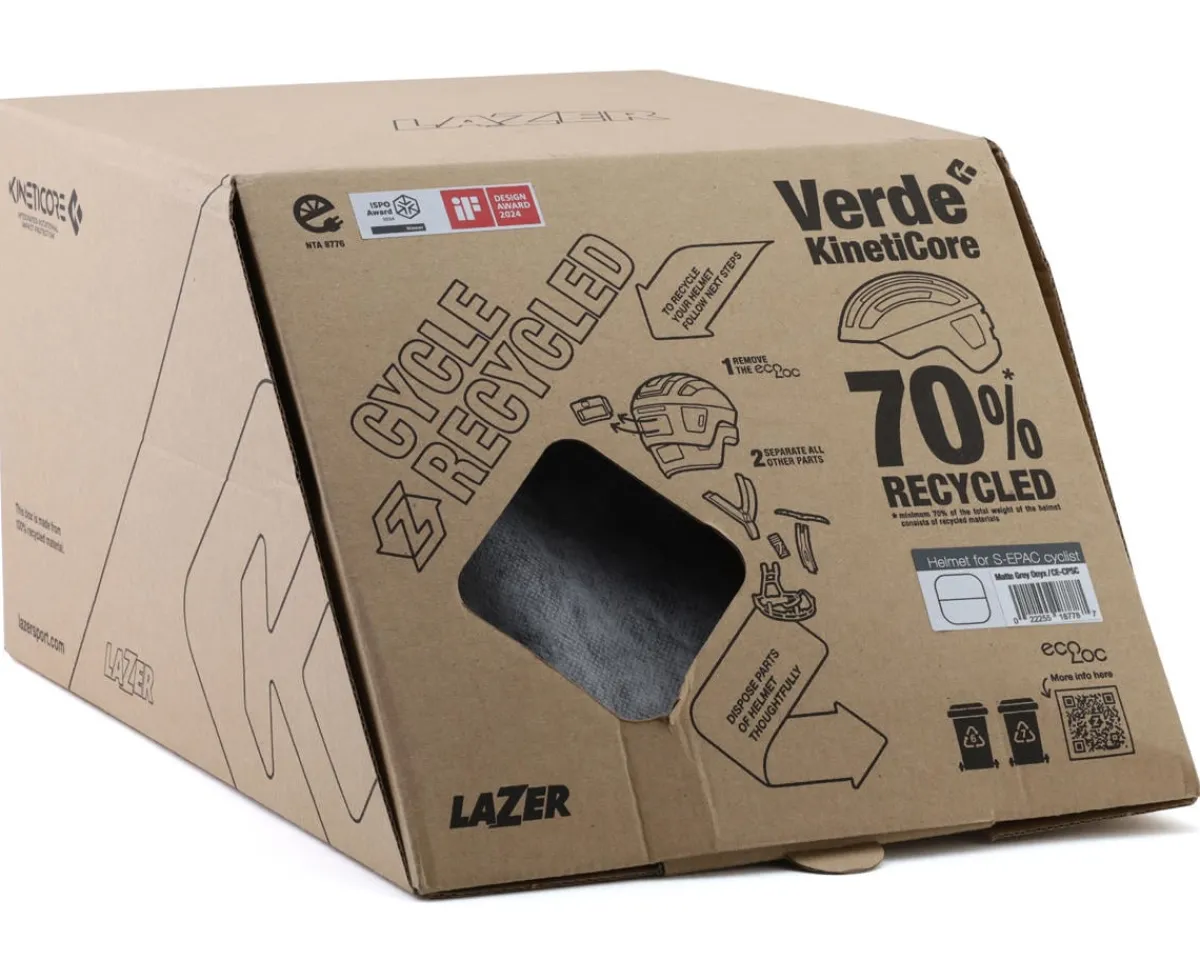 Lazer Helmets|Helmets|Verde KinetiCore Urban Helmet (Grey Onyx) (M/L)