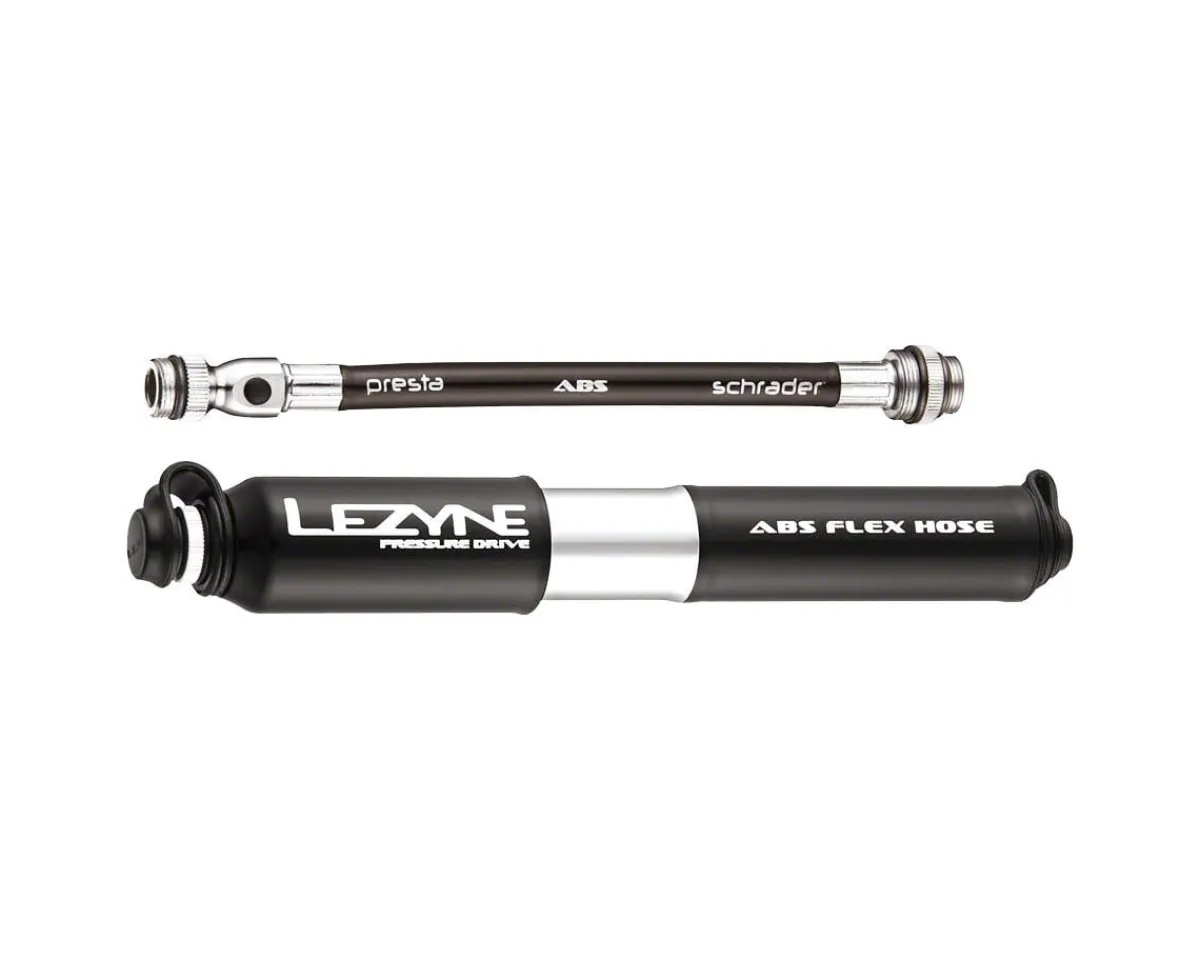 Lezyne Pumps & Co2|Pumps & Co2|ABS Pressure Drive Mini Frame Pump (Black/Polished Silver) (S)