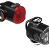 Lezyne Bike Lights|Femto USB-C Drive Headlight & Tail Light Set (Black) (50/15 Lumen)