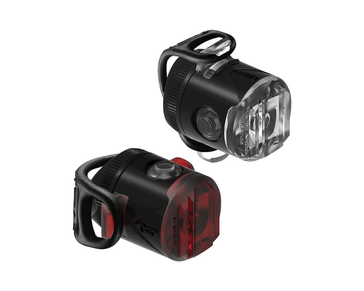 Lezyne Bike Lights|Femto USB Drive Headlight/Tail Light Set (Black)