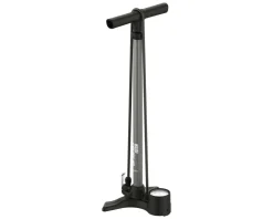Lezyne Pumps & Co2|Pumps & Co2|Macro HP Floor Drive Floor Pump (Flat Grey) (Dual Valve Pump Head) (Presta/Schrader Valve Compatible)