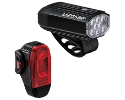 Lezyne Bike Lights|Micro Drive 800+/KTV Drive Pro+ Headlight & Tail Light Set (Black) (800/150 Lumens)