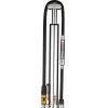 Lezyne Pumps & Co2|Pumps & Co2|Micro Floor Drive HVDG Frame Pump (Silver) (High Volume w/Digital Gauge)