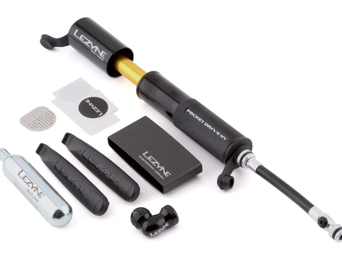 Lezyne Tire & Tube Accessories|Tools|Pocket Drive HV Loaded Kit (Black)