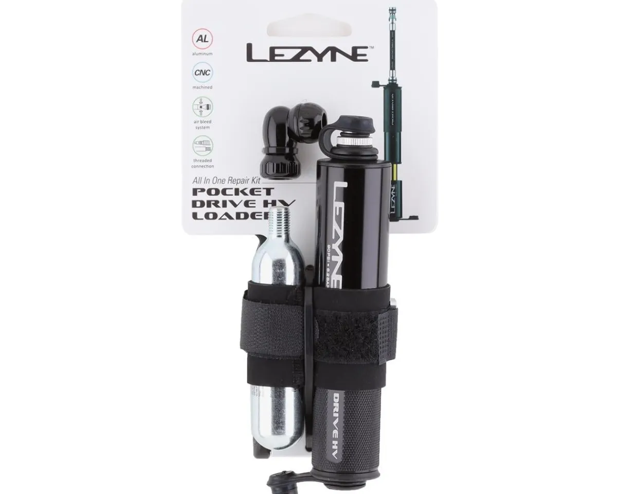 Lezyne Tire & Tube Accessories|Tools|Pocket Drive HV Loaded Kit (Black)