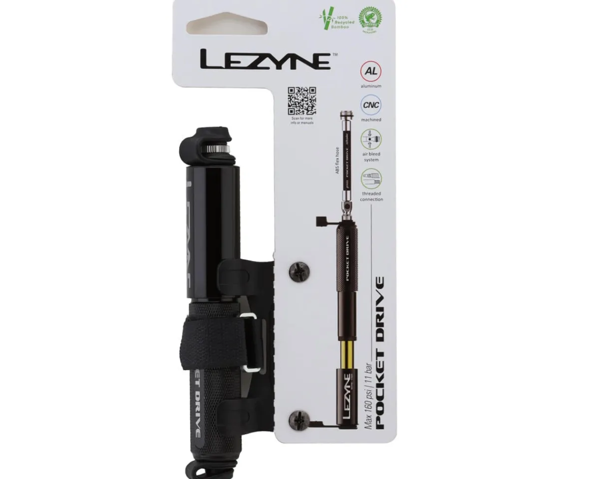 Lezyne Pumps & Co2|Pumps & Co2|Pocket Drive Pump (Black)
