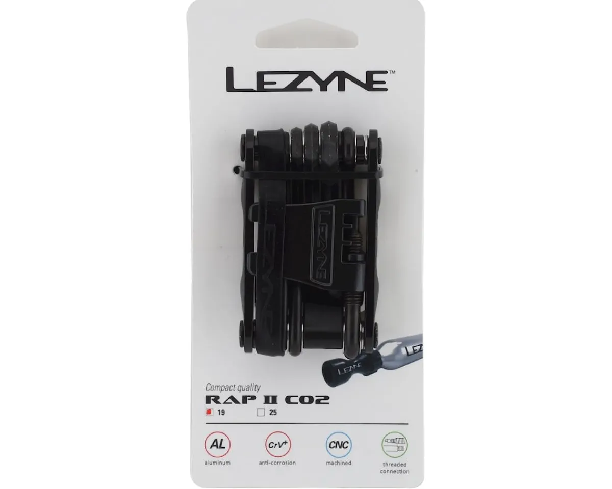 Lezyne Tools|RAP II CO2 Multi Tool (Black) (19 Tools)