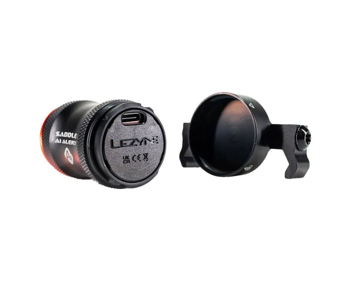Lezyne Bike Lights|Saddle Ai Alert 250 Tail Light (Black) (250 Lumens)