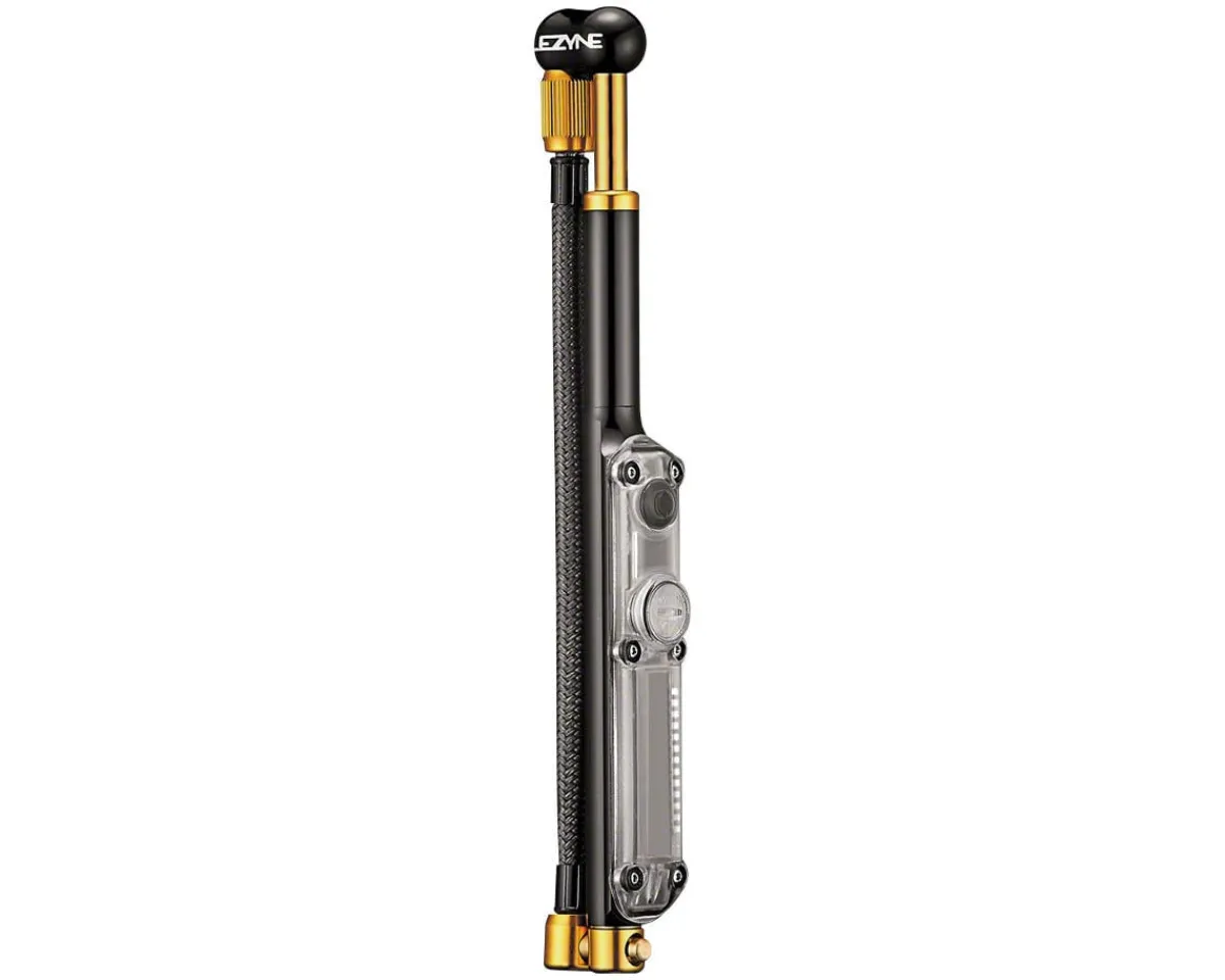 Lezyne Pumps & Co2|Suspension|Shock Drive Digital Suspension Pump (Black/Gold) (350 PSI)