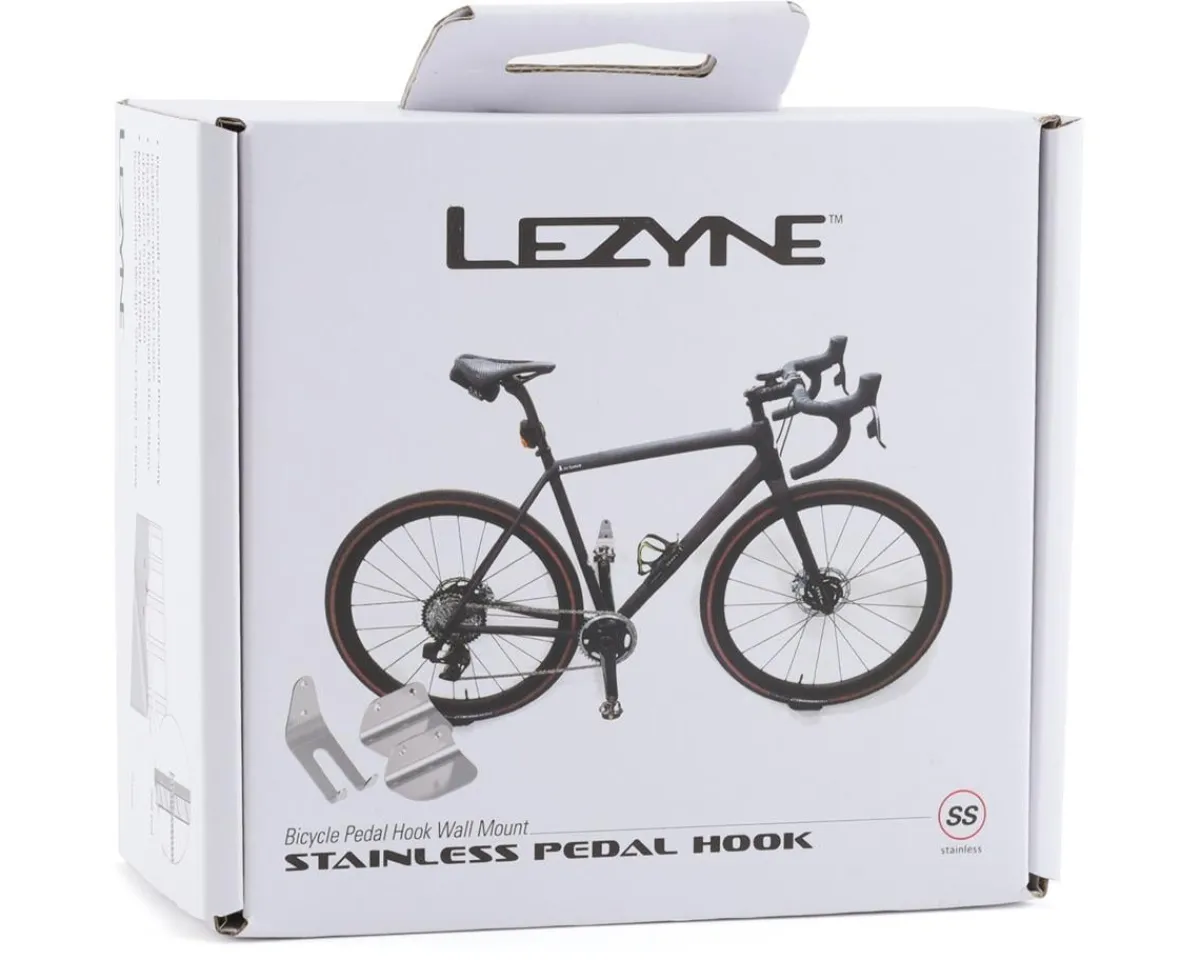 Lezyne Vehicle Bike Racks|Stainless Pedal Hook (Silver) (1 Bike)