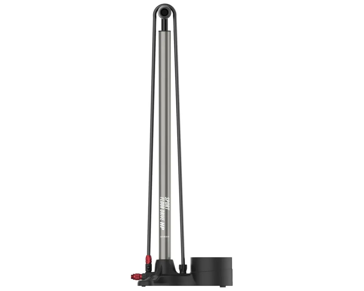 Lezyne Pumps & Co2|Pumps & Co2|Steel Floor Drive Pump (Grey) (ABS-1 Pro Chuck) (Presta/Schrader Valve Compatible)