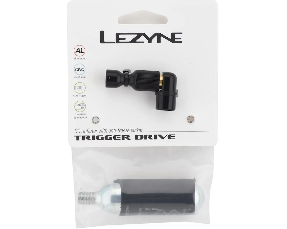 Lezyne Pumps & Co2|Pumps & Co2|Trigger Drive CO2 Inflator (Black) (w/ 16g Cartridge)
