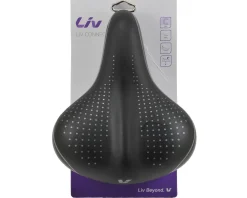 Liv Saddles & Seats|Connect Comfort Women's Saddle (Black) (Steel Rails)