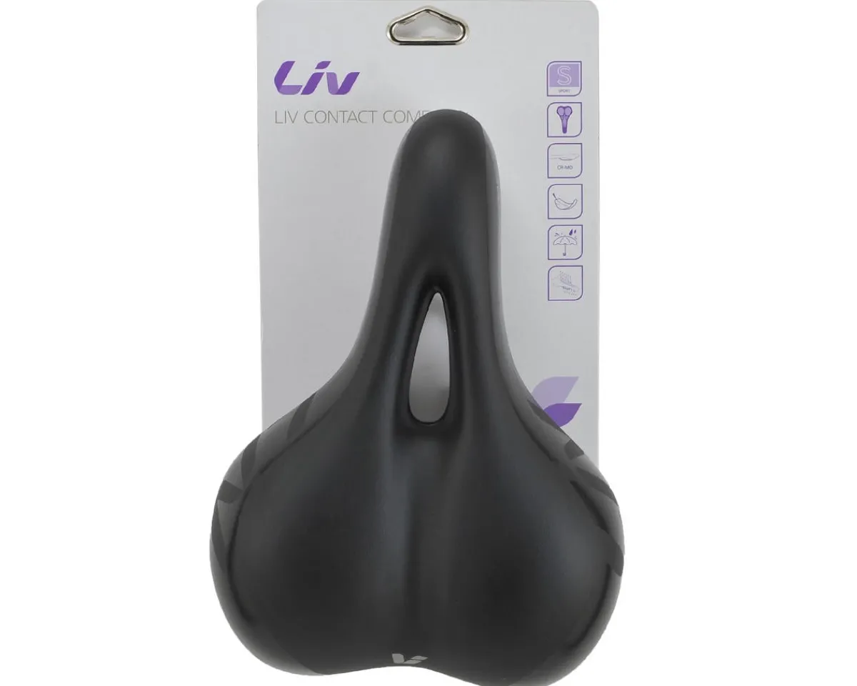 Liv Saddles & Seats|Contact Comfort+ Women's Saddle (Black) (Chromoly Rails)