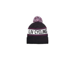 Liv Casual Clothing|Fireside Pom-Pom Beanie (Black/Aubergine) (Universal Women's)