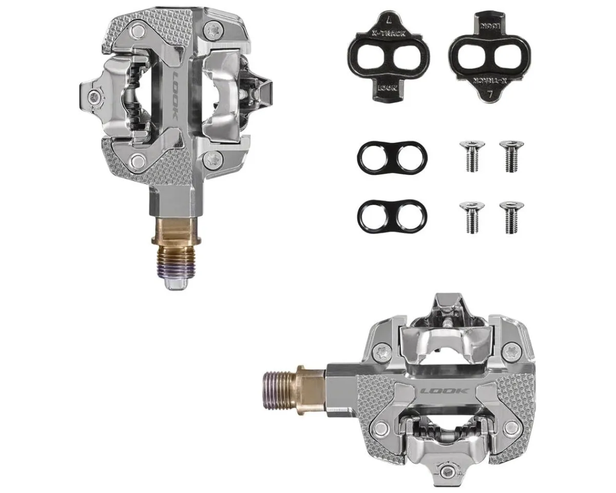 Look Bike Computers|Power Meters|X-TRACK Power Single Pedals (Silver) (Single Side Power)